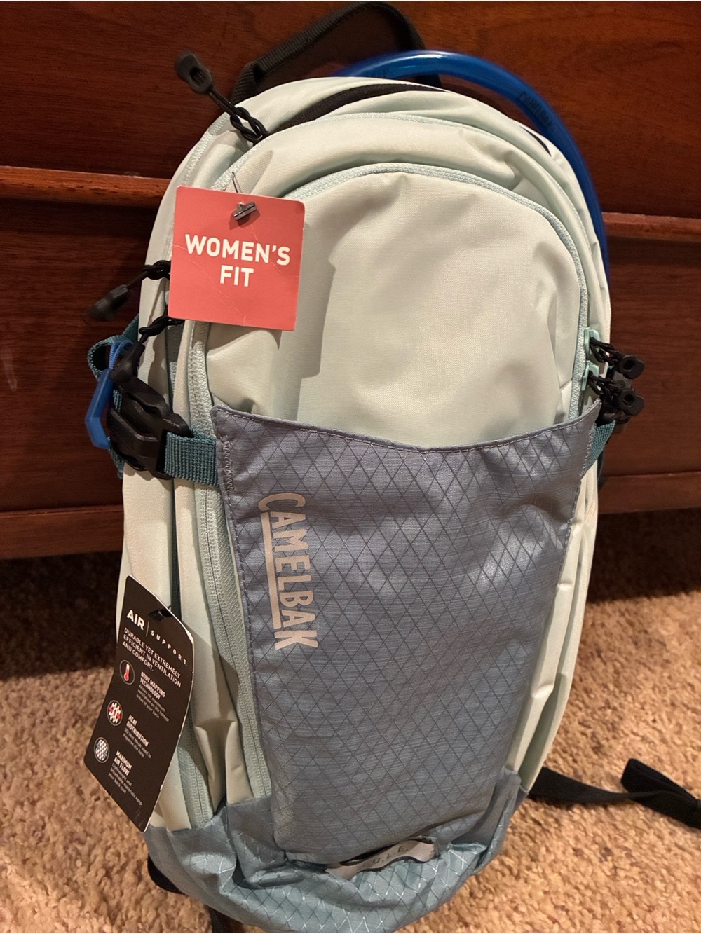 CamelBak M.U.L.E Women's Fit Hydration Pack in Light Mint and Slate Blue 12 L